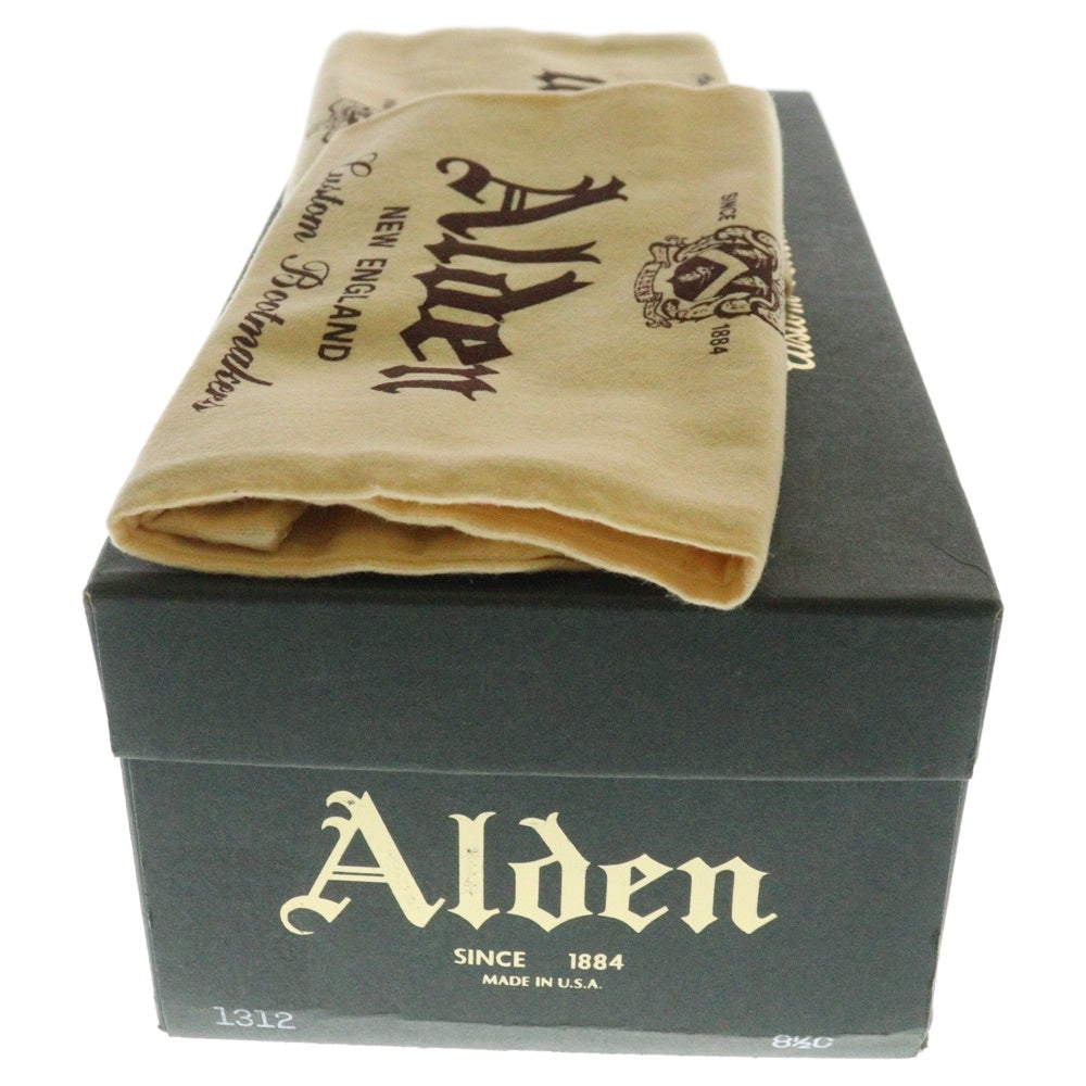 Alden(オールデン) × BARNEYS NEWYORK バーニーズニューヨーク別注 クレープソール プレーントゥ レザー スエード チャッカブーツ ブラック 1312
