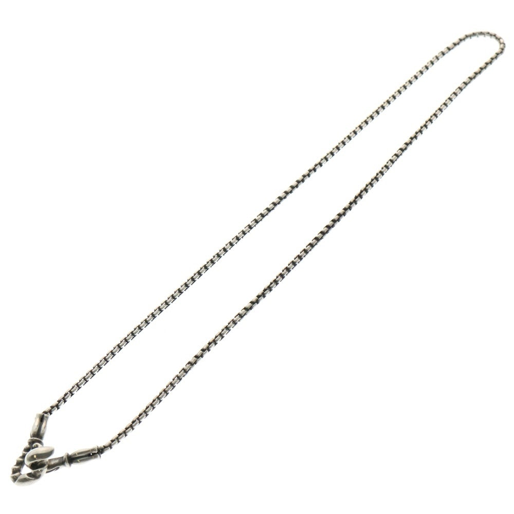 LONE ONES(ロンワンズ) MF Hook M 2.2mm BOX Chain メイティングフライト フックM 2.2mmボックスチェーンネックレス シルバー