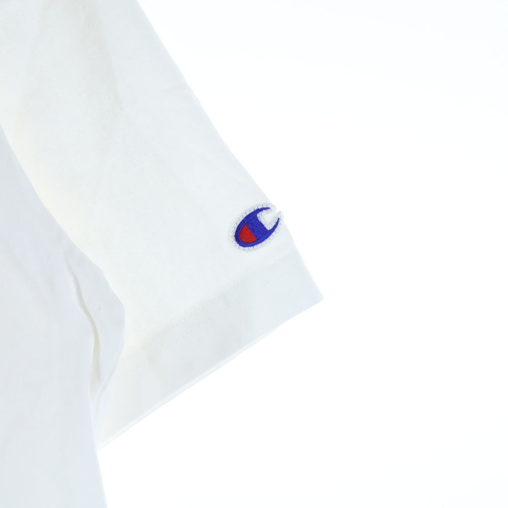 CHAMPION(チャンピオン) スクリプト ロゴ クルーネック 半袖Tシャツ カットソー ホワイト C3-Q301
