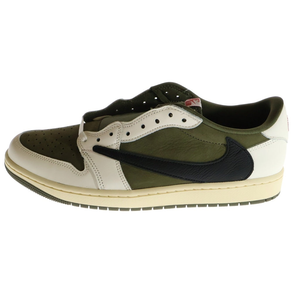 NIKE(ナイキ) ×TRAVIS SCOTT AIR JORDAN 1 LOW OG REVERSE OLIVE エアジョーダン 1 リバース オリーブ ローカットスニーカー カーキ US11.5/29.5cm DM7866-200