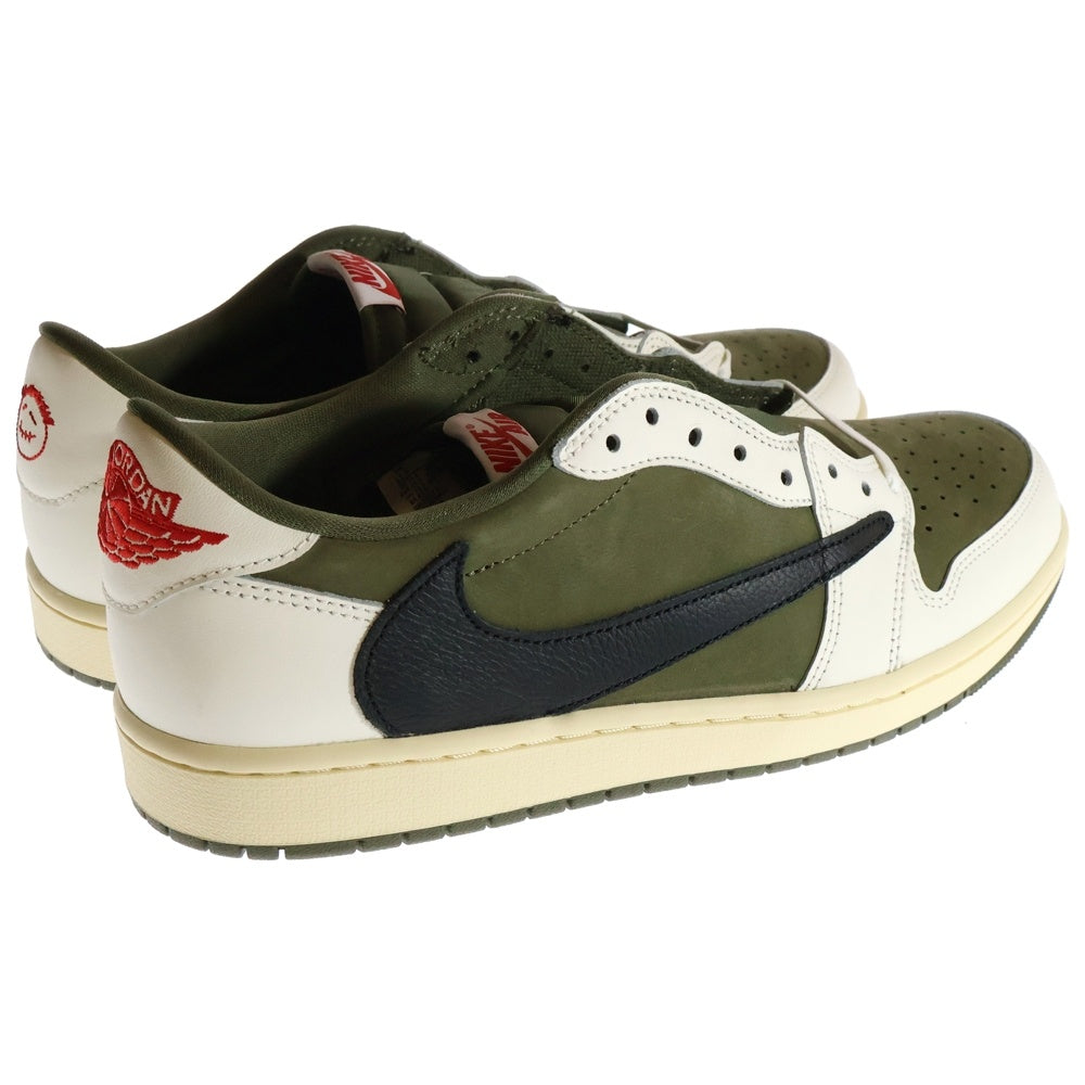 NIKE(ナイキ) ×TRAVIS SCOTT AIR JORDAN 1 LOW OG REVERSE OLIVE エアジョーダン 1 リバース オリーブ ローカットスニーカー カーキ US11.5/29.5cm DM7866-200