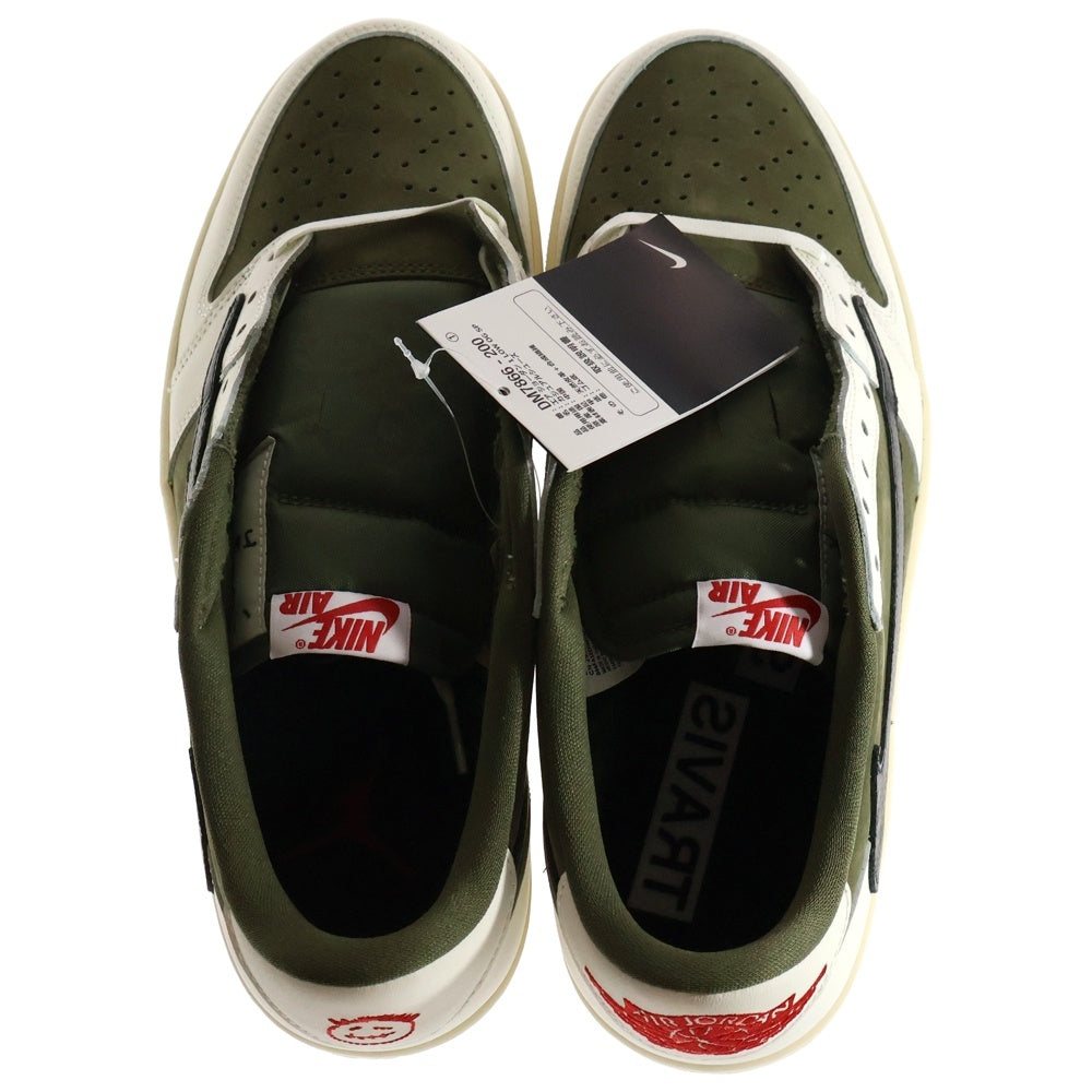 NIKE(ナイキ) ×TRAVIS SCOTT AIR JORDAN 1 LOW OG REVERSE OLIVE エアジョーダン 1 リバース オリーブ ローカットスニーカー カーキ US11.5/29.5cm DM7866-200