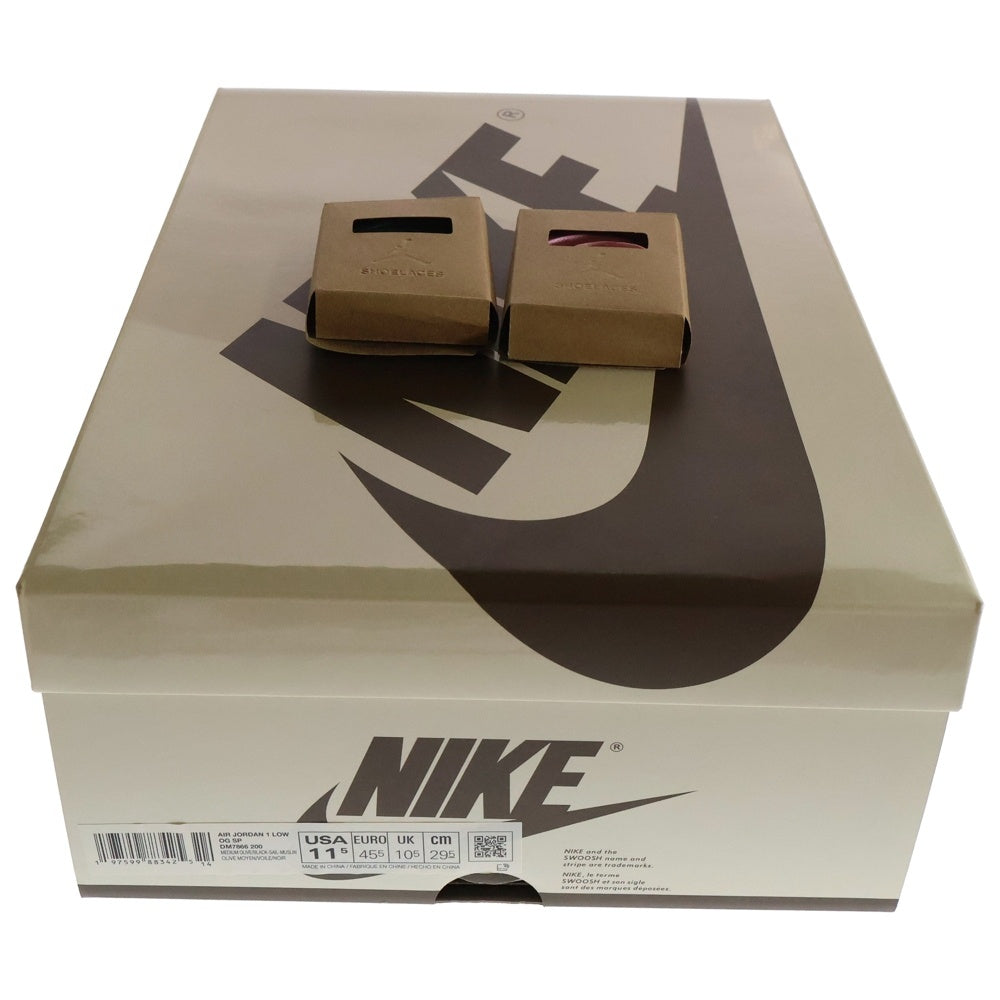NIKE(ナイキ) ×TRAVIS SCOTT AIR JORDAN 1 LOW OG REVERSE OLIVE エアジョーダン 1 リバース オリーブ ローカットスニーカー カーキ US11.5/29.5cm DM7866-200