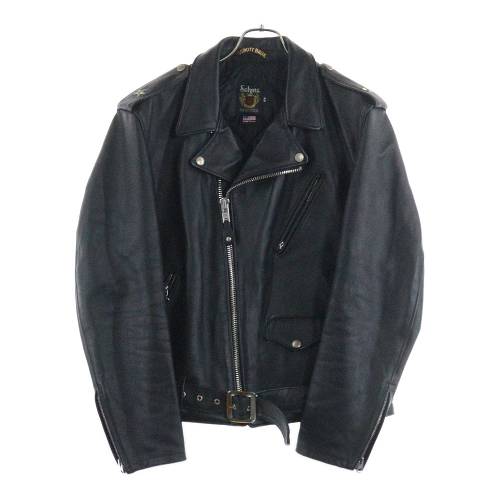 SCHOTT(ショット) ONE STAR DOUBLE RIDERS STEERHIDE ワンスター ダブルライダース ジャケット 舶来堂別注 ブラック 613RD