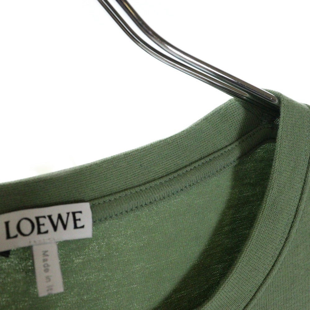 LOEWE(ロエベ) REGULAR FIT T-SHIRT フロント アナグラムロゴ刺繍 半袖Tシャツ カットソー カーキ H526Y22XB8