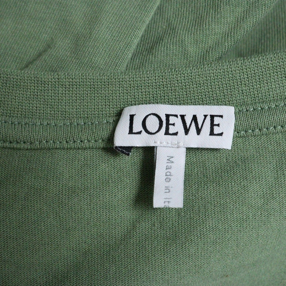 LOEWE(ロエベ) REGULAR FIT T-SHIRT フロント アナグラムロゴ刺繍 半袖Tシャツ カットソー カーキ H526Y22XB8