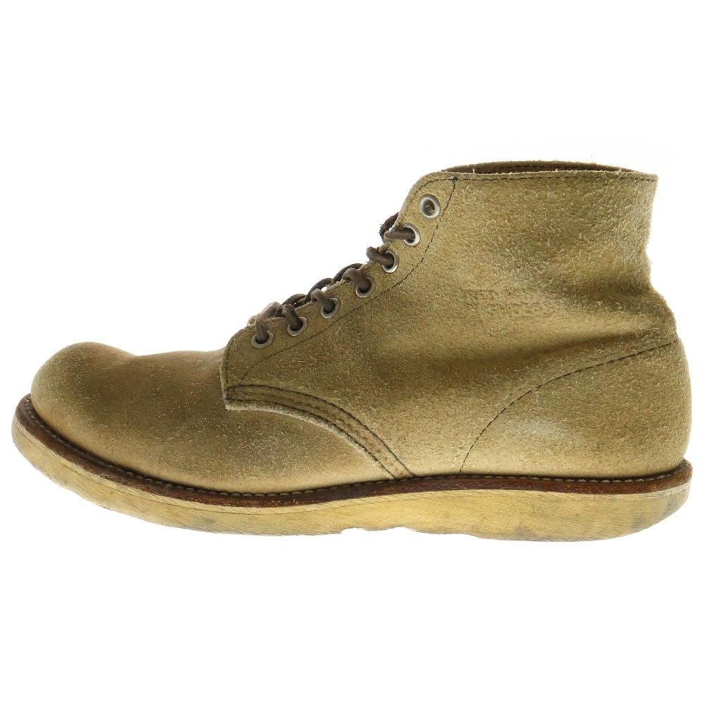 RED WING(レッド ウイング) 8167 CLASSIC ROUND クラシックラウンド スエード プレーントゥ レースアップ レザーブーツ ベージュ US9/27cm