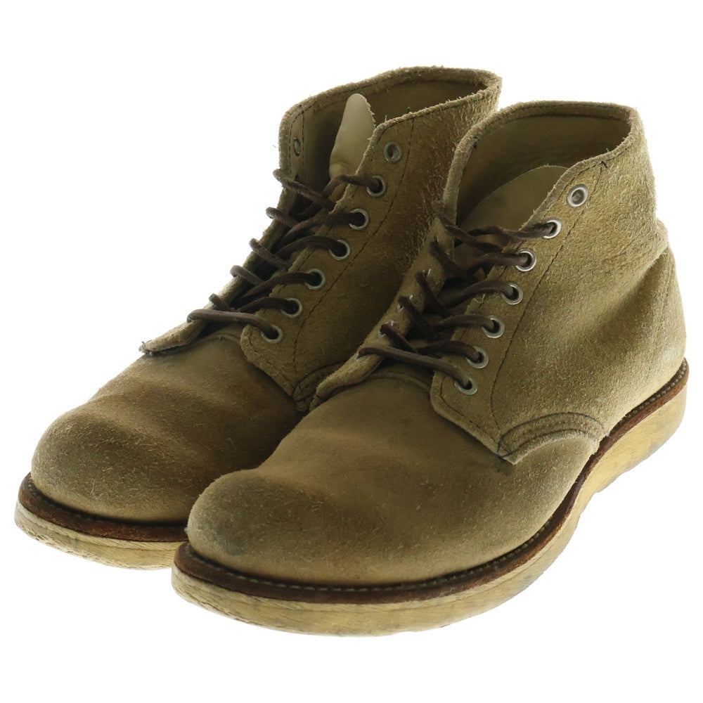RED WING(レッド ウイング) 8167 CLASSIC ROUND クラシックラウンド スエード プレーントゥ レースアップ レザーブーツ ベージュ US9/27cm