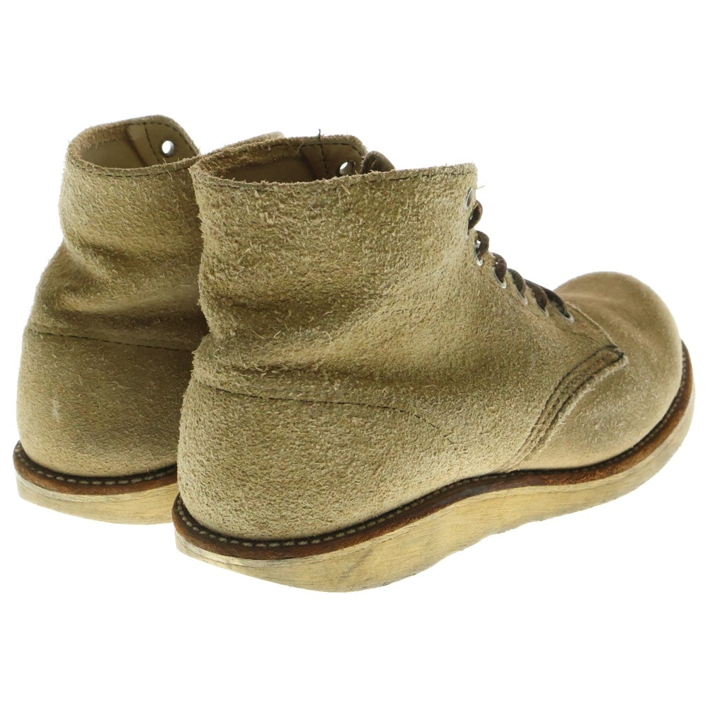 RED WING(レッド ウイング) 8167 CLASSIC ROUND クラシックラウンド スエード プレーントゥ レースアップ レザーブーツ ベージュ US9/27cm