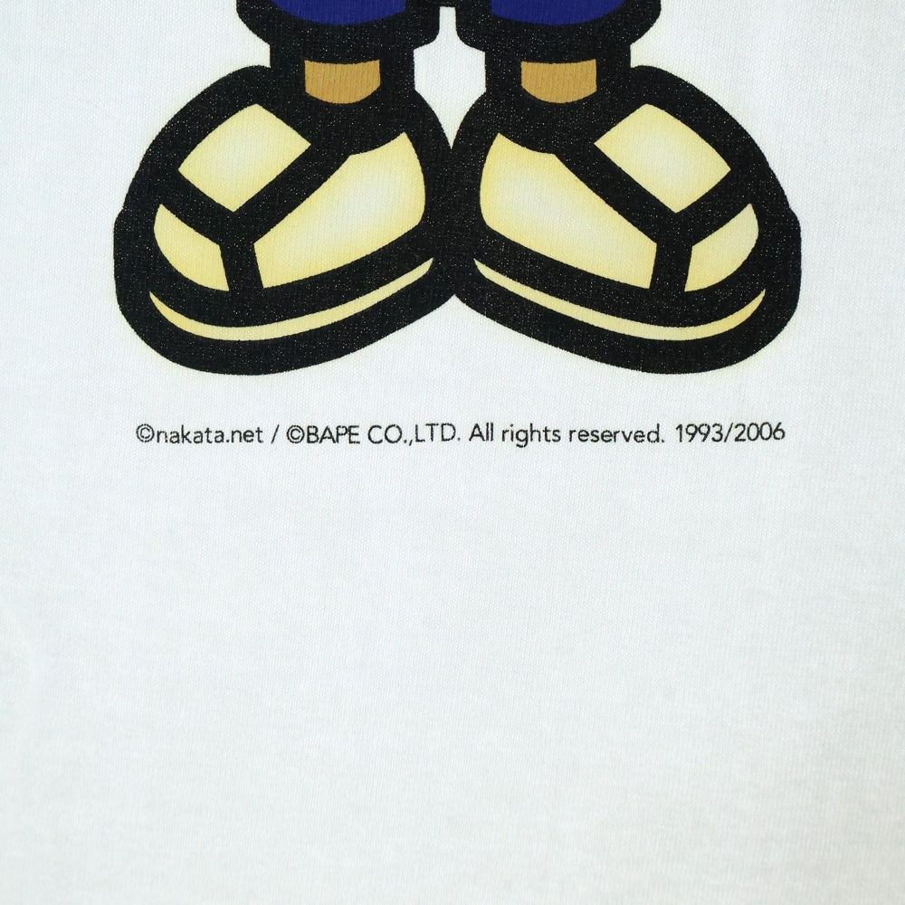 A BATHING APE(アベイシングエイプ) 2006 × nakata.net 中田英寿 プリント半袖Tシャツ ホワイト