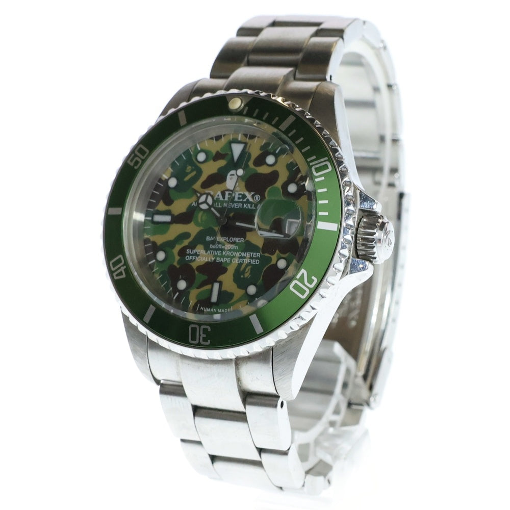 A BATHING APE(アベイシングエイプ) BAPEX T001シリーズ ベイペックス サルマリーナ カモ柄 腕時計