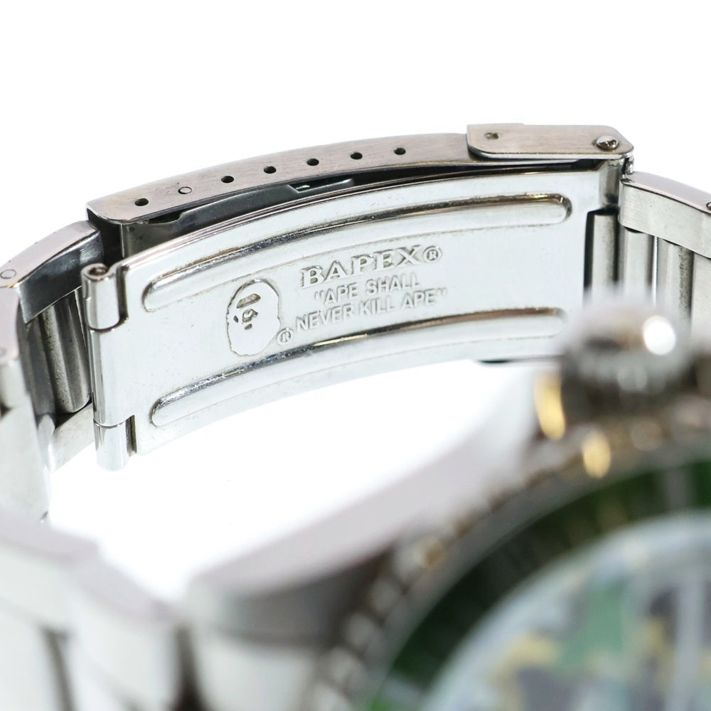 A BATHING APE(アベイシングエイプ) BAPEX T001シリーズ ベイペックス サルマリーナ カモ柄 腕時計