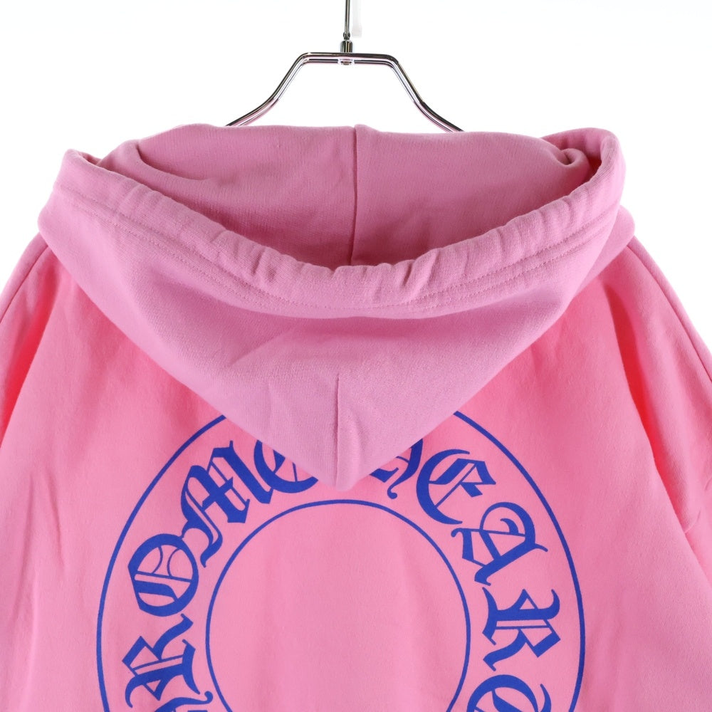 CHROME HEARTS(クロムハーツ) SWTSHRT PLVR LTD NYC限定 バックホースシュープリント プルオーバースウェットパーカー フーディ ピンク