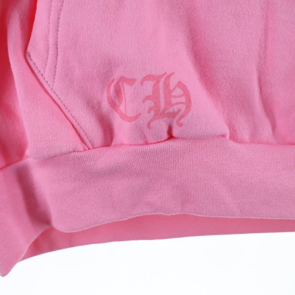CHROME HEARTS(クロムハーツ) SWTSHRT PLVR LTD NYC限定 バックホースシュープリント プルオーバースウェットパーカー フーディ ピンク