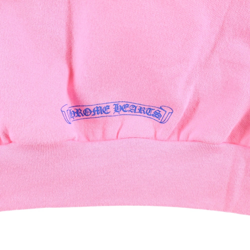 CHROME HEARTS(クロムハーツ) SWTSHRT PLVR LTD NYC限定 バックホースシュープリント プルオーバースウェットパーカー フーディ ピンク