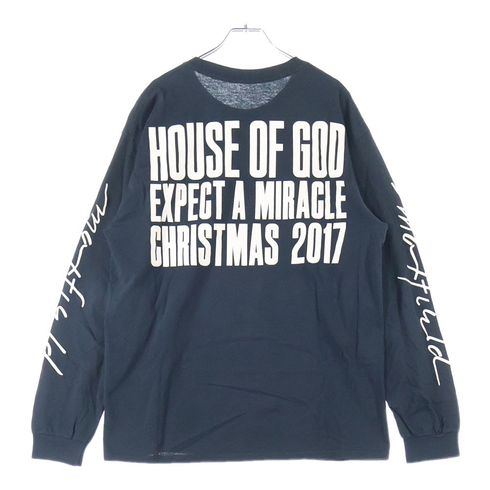 FEAR OF GOD(フィアオブゴッド) 17AW × MAX FIELD マックスフィールド 限定プリントロングスリーブカットソー Tシャツ ブラック
