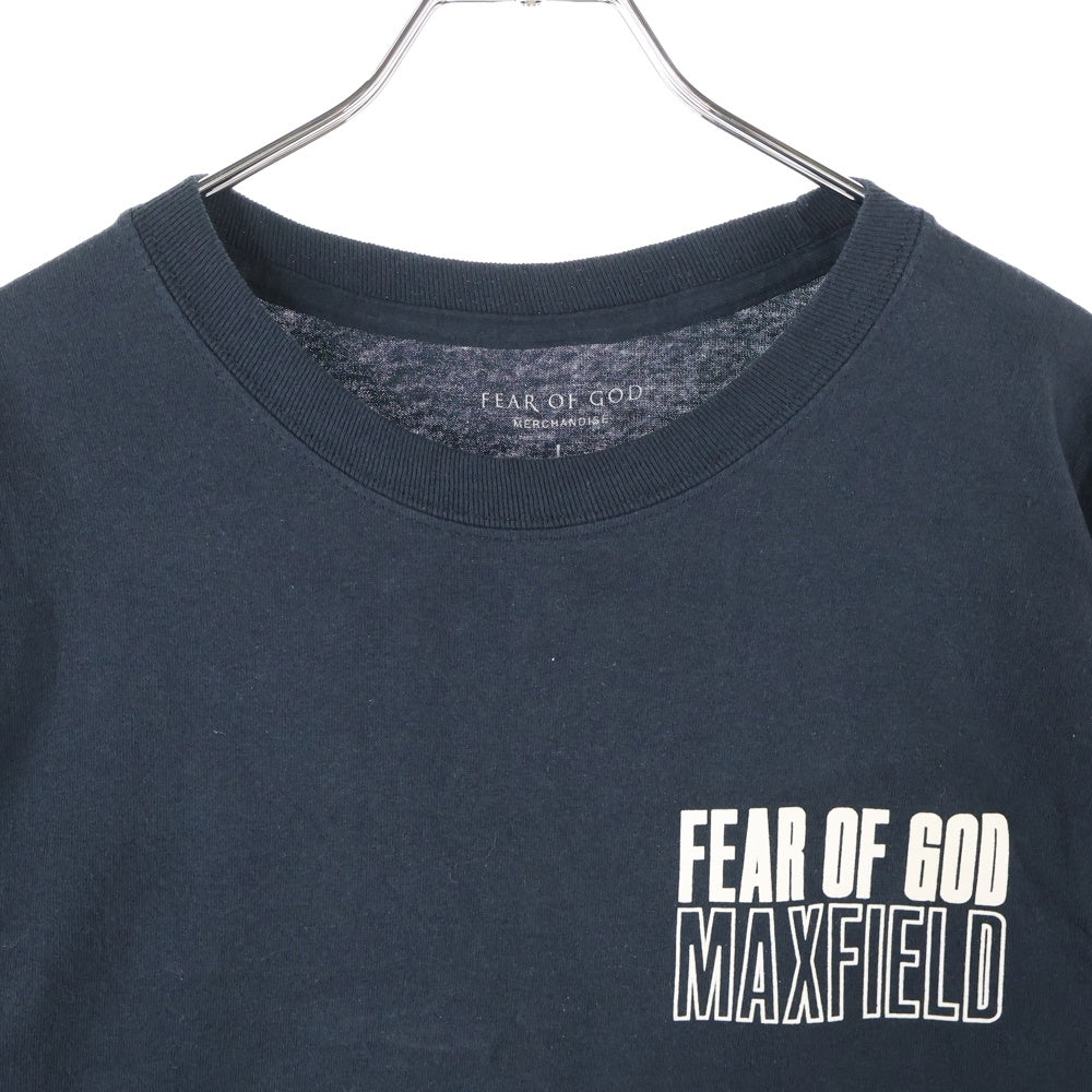 FEAR OF GOD(フィアオブゴッド) 17AW × MAX FIELD マックスフィールド 限定プリントロングスリーブカットソー Tシャツ ブラック