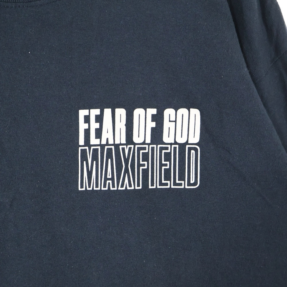 FEAR OF GOD(フィアオブゴッド) 17AW × MAX FIELD マックスフィールド 限定プリントロングスリーブカットソー Tシャツ ブラック