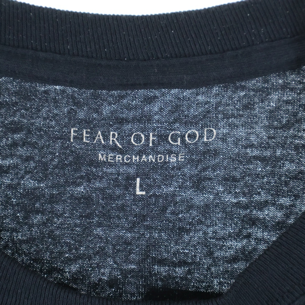 FEAR OF GOD(フィアオブゴッド) 17AW × MAX FIELD マックスフィールド 限定プリントロングスリーブカットソー Tシャツ ブラック