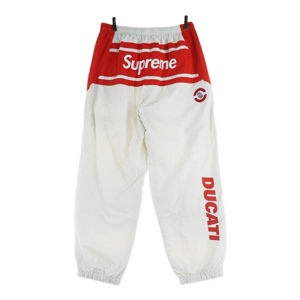 SUPREME(シュプリーム) 24SS Ducati Track Pant ドゥカティ ワッペン付き トラックパンツ ホワイト/レッド