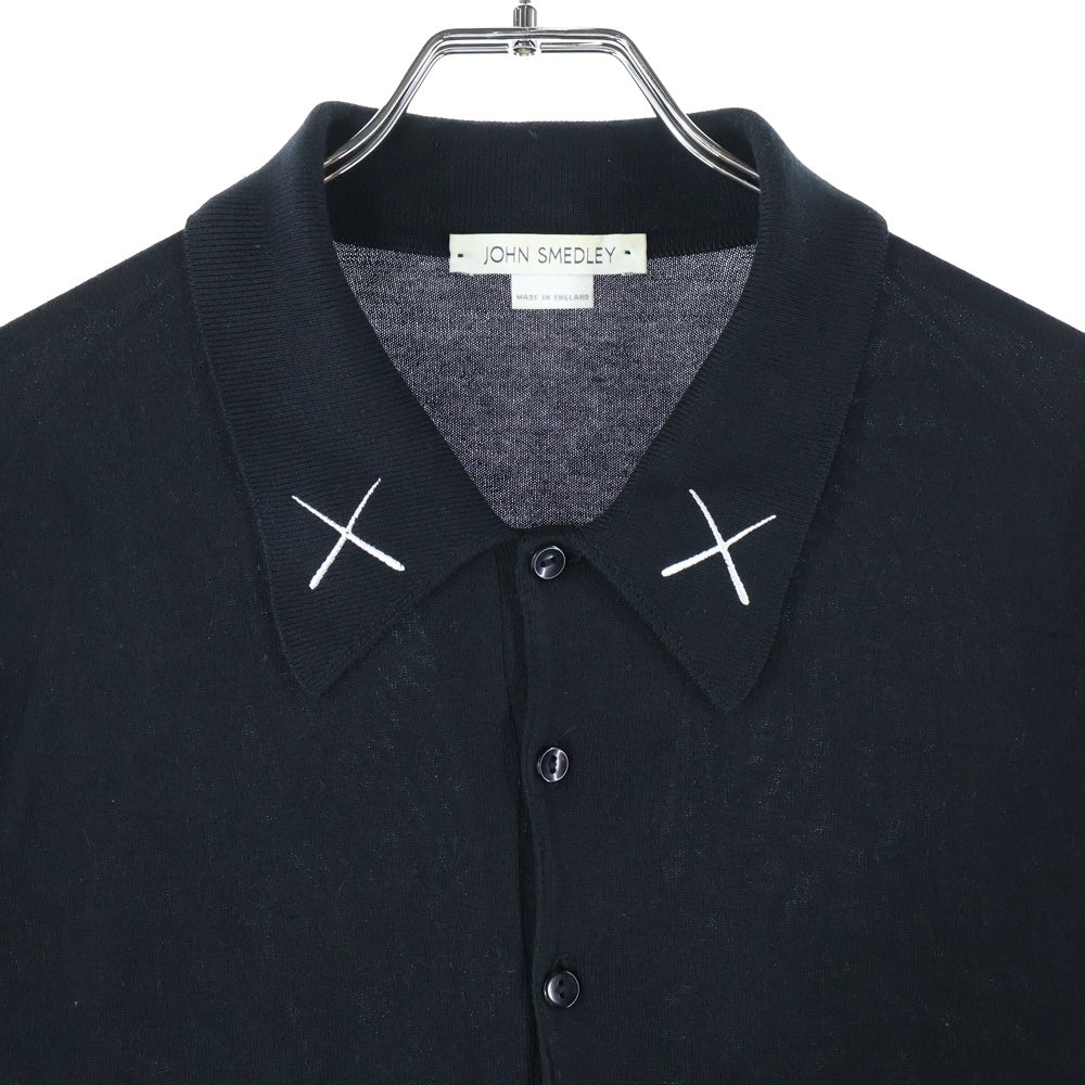 JOHN SMEDLEY(ジョンスメドレー) × NEXUS7 × KAWS OriginalFake カウズ オリジナルフェイク ネクサスセブン カウズ ロゴ刺繍 半袖 ポロシャツ ブラック