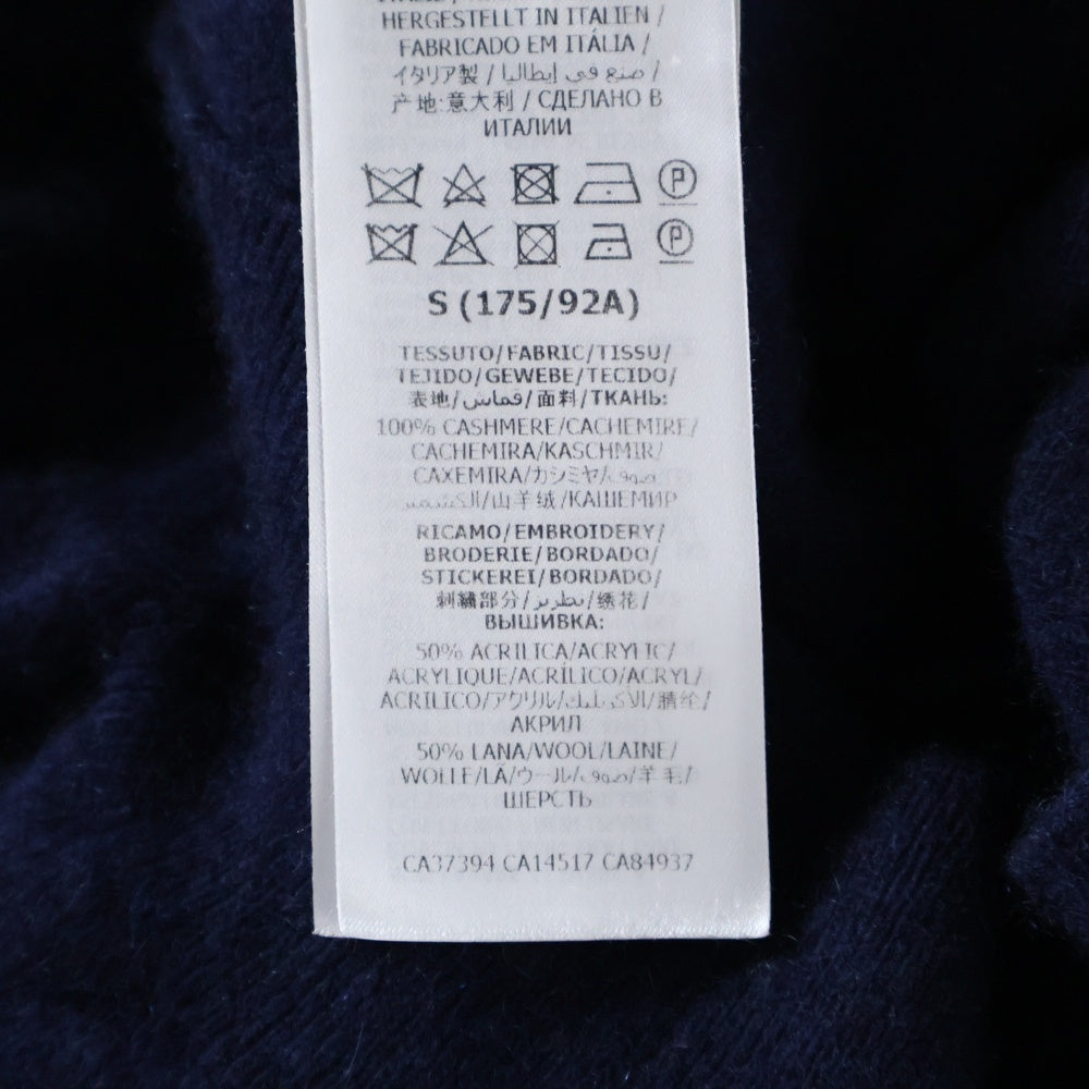 GUCCI(グッチ) CASHMERE GG LOGO EMBROIDERY SWEATER カシミヤニットセーター ネイビー 597736 XKA5B