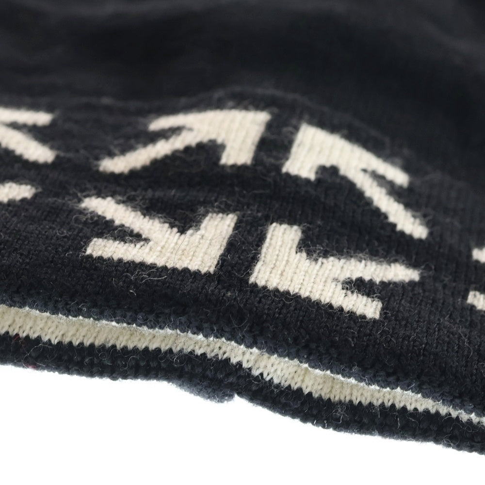 OFF-WHITE(オフホワイト) ARROWS BEANIE アローズ ロゴ ニットビーニー キャップ 帽子 ブラック OMLC012E20KNI001