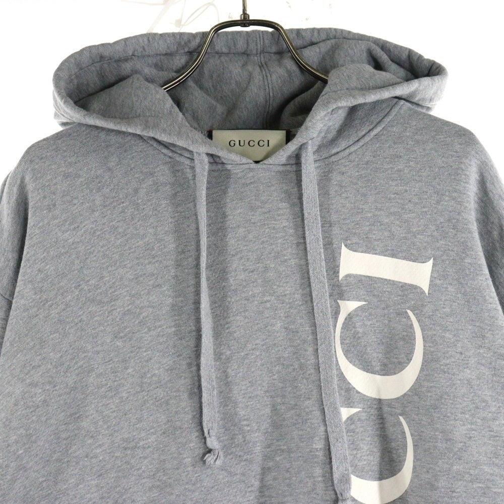 GUCCI(グッチ) Logo Print Hoodie ロゴプリント プルオーバースウェットパーカー フーディー 604974 XJB1C
