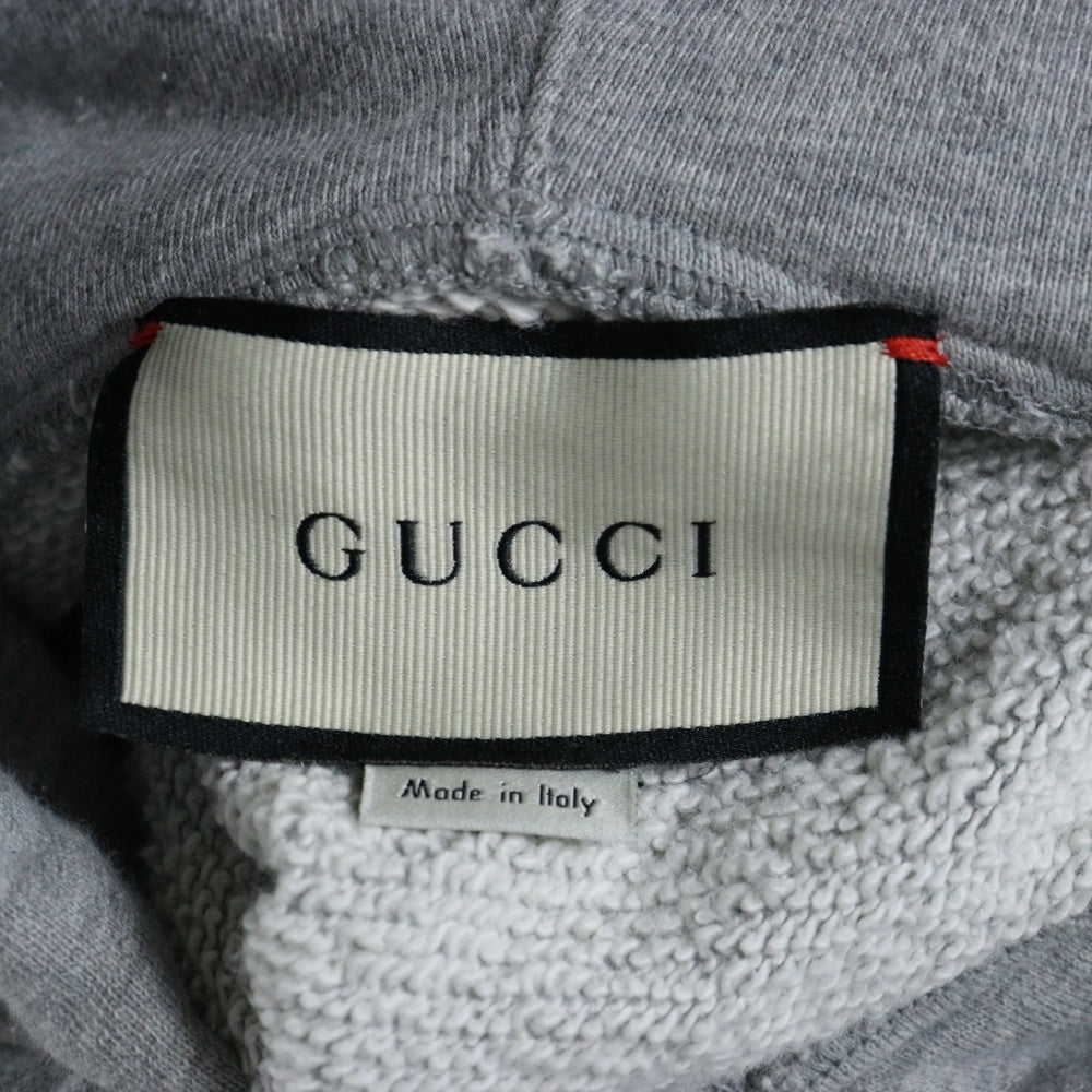 GUCCI(グッチ) Logo Print Hoodie ロゴプリント プルオーバースウェットパーカー フーディー 604974 XJB1C