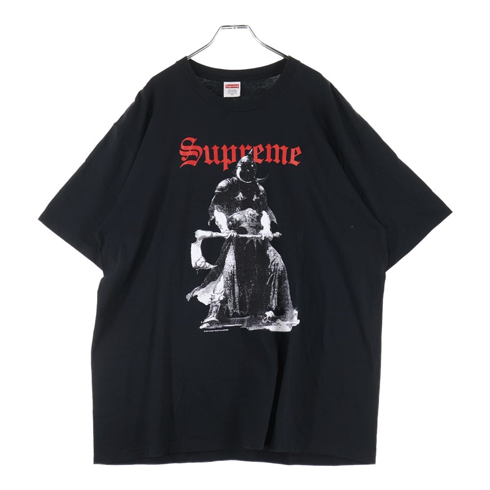 SUPREME(シュプリーム) 24AW Frank Frazetta Destruction Tee フランク フラゼッタ デストラクション クルーネック 半袖Tシャツ カットソー ブラック