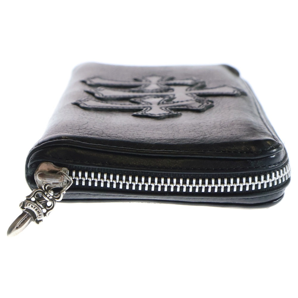 CHROME HEARTS(クロムハーツ) REC F ZIP 3クロス ラウンドジップレザーウォレット 財布 ブラック BCA368