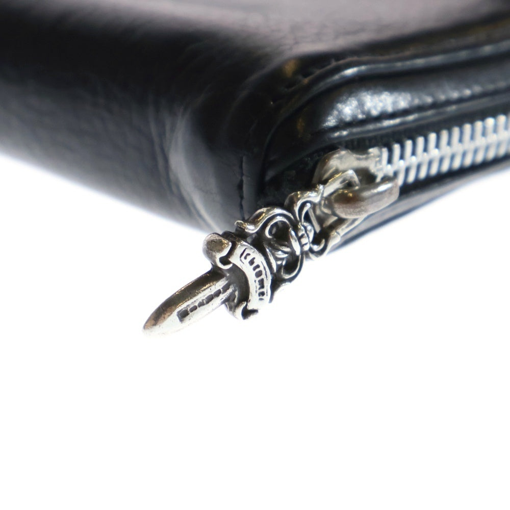 CHROME HEARTS(クロムハーツ) REC F ZIP 3クロス ラウンドジップレザーウォレット 財布 ブラック BCA368