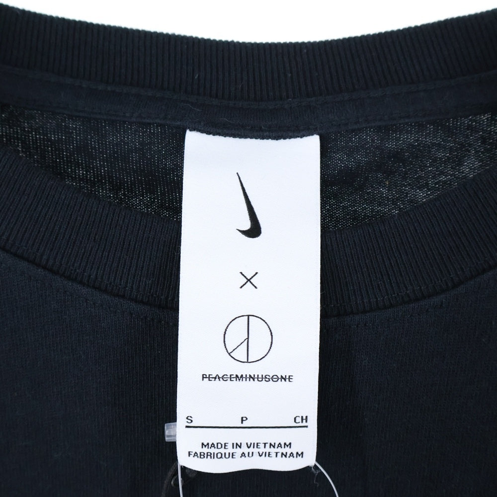 NIKE(ナイキ) ×peaceminusone NRG CF L/S T-SHIRT ピースマイナスワン ロゴ刺繍長袖Tシャツ ブラック DR0097-010