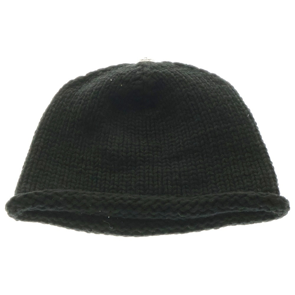 CHROME HEARTS(クロムハーツ) BEANIE CASH クロスパッチ カシミヤ ニットキャップ ビーニー 帽子 ブラック