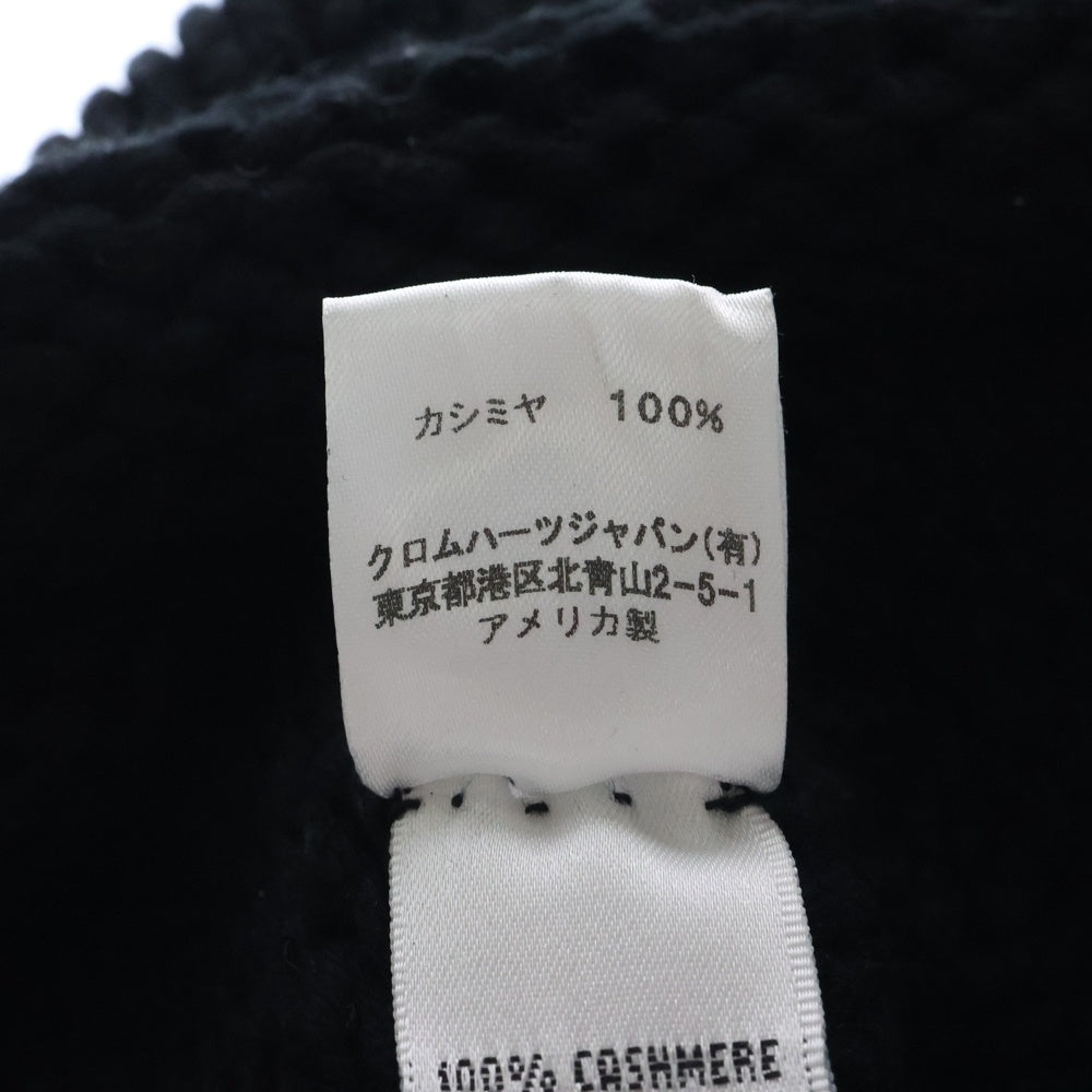 CHROME HEARTS(クロムハーツ) BEANIE CASH クロスパッチ カシミヤ ニットキャップ ビーニー 帽子 ブラック