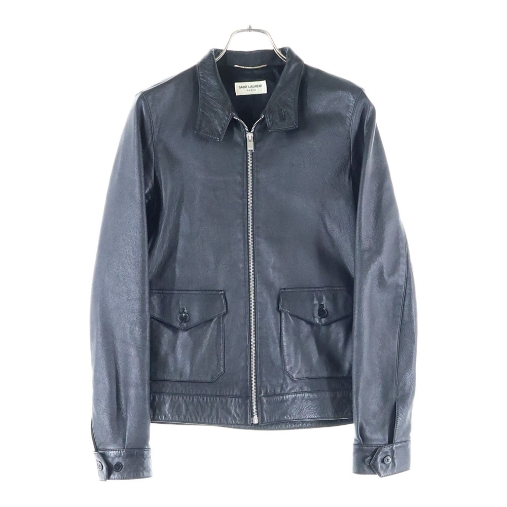 SAINT LAURENT PARIS(サンローランパリ) 16SS アビエーター ジップアップレザージャケット ブラック 361592 Y5NQ1