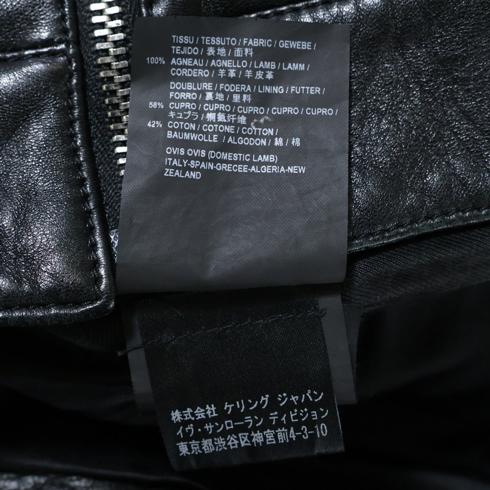SAINT LAURENT PARIS(サンローランパリ) 16SS アビエーター ジップアップレザージャケット ブラック 361592 Y5NQ1