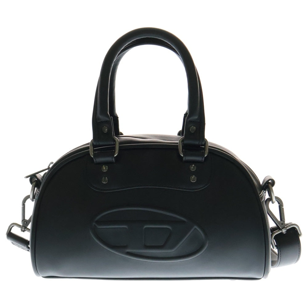 DIESEL(ディーゼル) MERI S エンボスロゴ 2WAY ミニ ボストンバッグ ショルダーバッグ ブラック