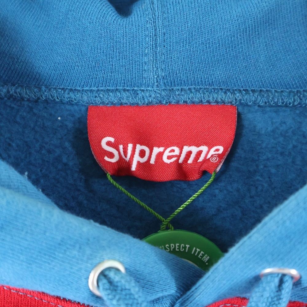 SUPREME(シュプリーム) 18SS Diagonal Hooded Sweatshirt ダイアゴナルロゴ プルオーバーパーカー フーディ ブルー