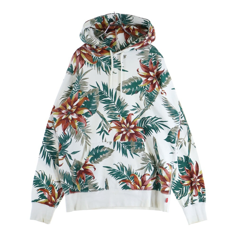 SUPREME(シュプリーム) 12SS Floral Pullover フローラル プルオーバー 総柄 スウェットパーカー ホワイト/グリーン