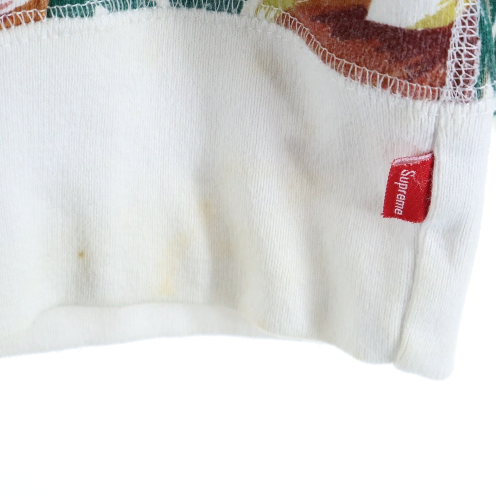 SUPREME(シュプリーム) 12SS Floral Pullover フローラル プルオーバー 総柄 スウェットパーカー ホワイト/グリーン