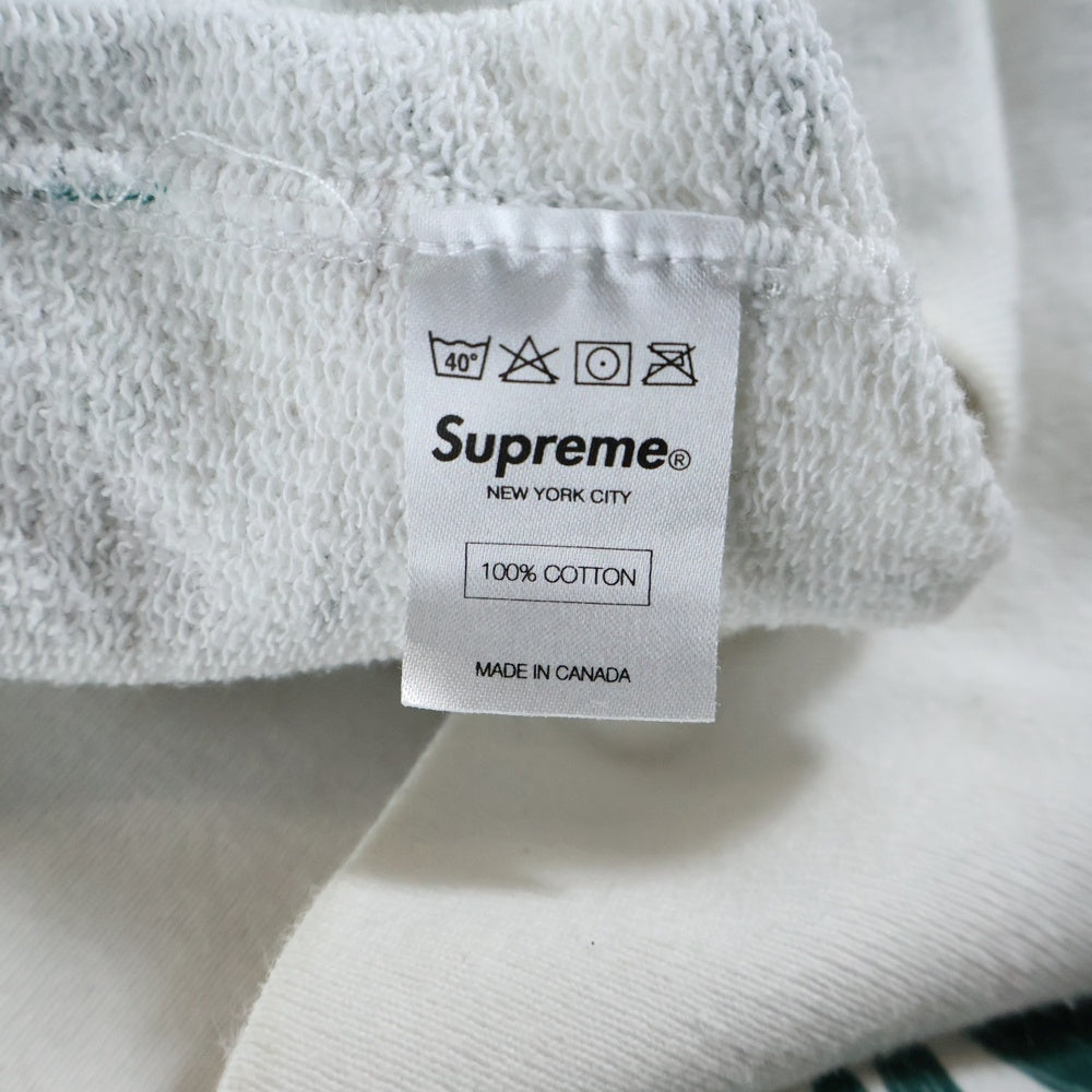 SUPREME(シュプリーム) 12SS Floral Pullover フローラル プルオーバー 総柄 スウェットパーカー ホワイト/グリーン
