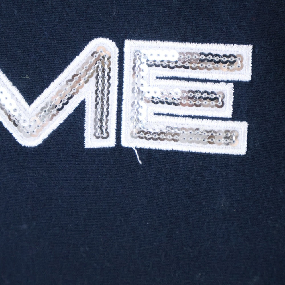 SUPREME(シュプリーム) 17SS Sequin Logo Hooded Sweatshirt シークインロゴ プルオーバーパーカー フーディ ネイビー