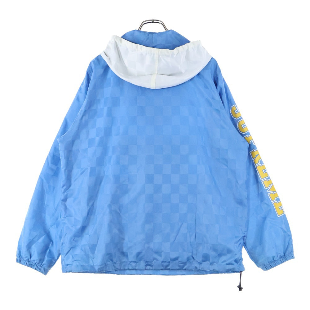 SUPREME(シュプリーム) 17SS Checkered Nylon Hooded Pullover チェック ナイロン プルオーバーパーカーフーディ ブルー