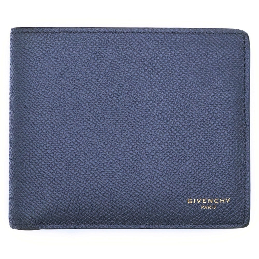 GIVENCHY(ジバンシィ) 4CC COIN POCKET GUNMETAL WALLET 二つ折り財布 ネイビー
