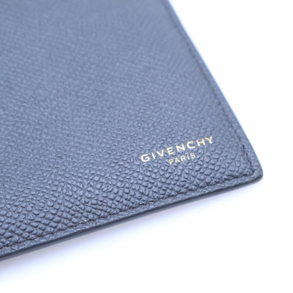 GIVENCHY(ジバンシィ) 4CC COIN POCKET GUNMETAL WALLET 二つ折り財布 ネイビー