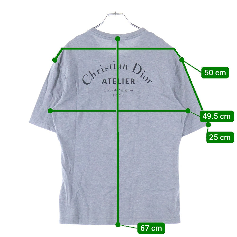 Dior HOMME(ディオールオム) Atelier Printed Tee アトリエ プリント Tシャツ カットソー グレー 863J621I2712
