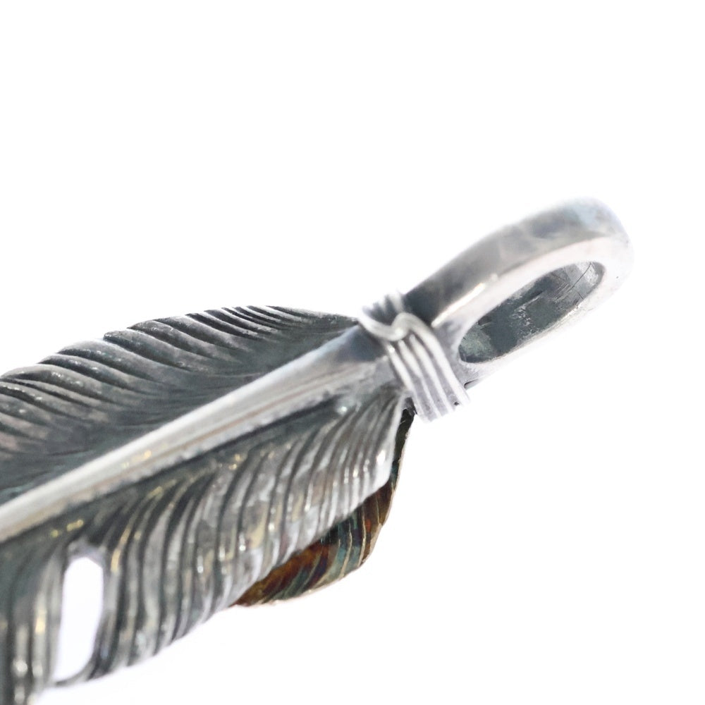 ARIZONA FREEDOM(アリゾナフリーダム) T-50g K18 上金 ハートフェザー 左向き 60mm ペンダントトップ シルバーゴールド