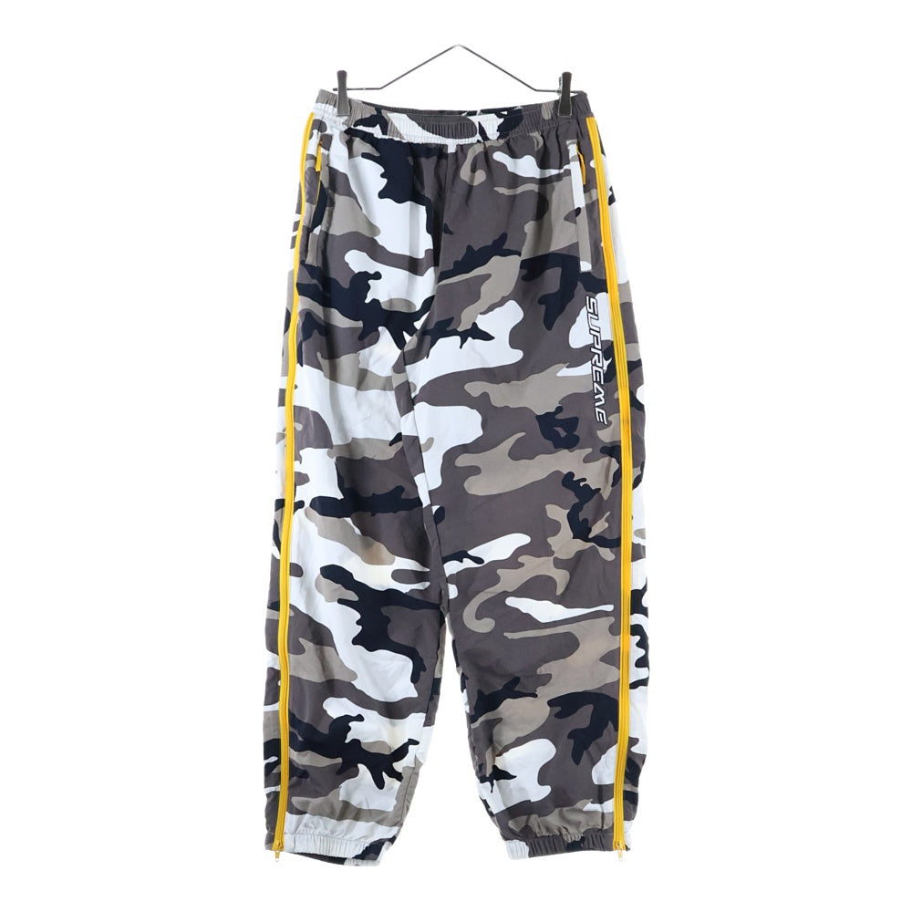 SUPREME(シュプリーム) 25SS Contrast Zip Warm Up Pants コントラスト ジップ ウォームアップ パンツ スノーカモ ブラック/グレー