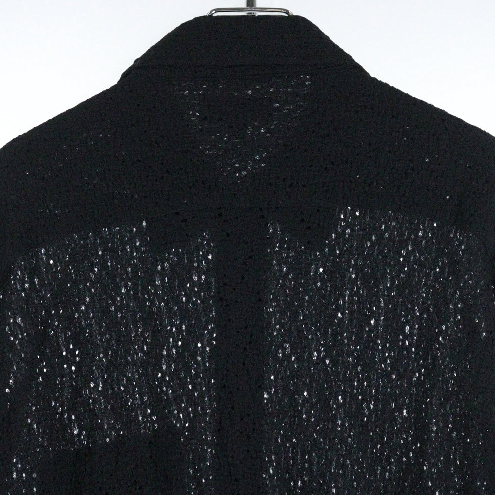 STUSSY(ステューシー) LACE L/S SHIRT レース メッシュ 長袖シャツ ブラック 1110301